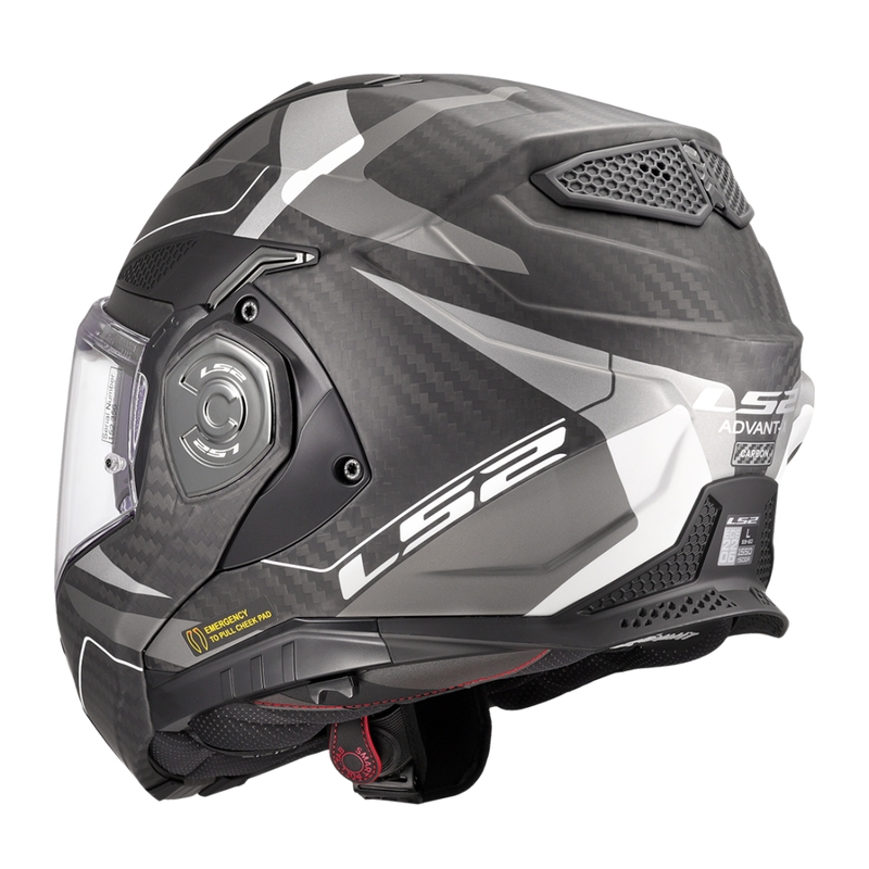 Cască de motocicletă rabatabilă LS2 FF901 Advant XC Horizon gri-argintiu