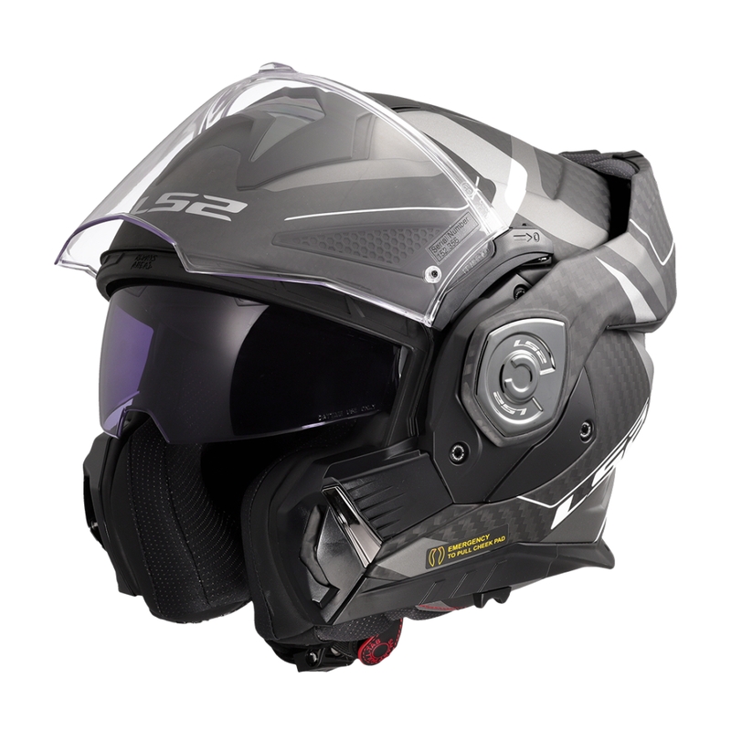 Cască de motocicletă rabatabilă LS2 FF901 Advant XC Horizon gri-argintiu