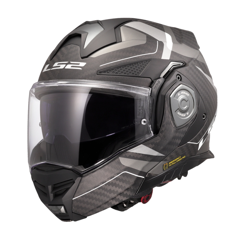Cască de motocicletă rabatabilă LS2 FF901 Advant XC Horizon gri-argintiu