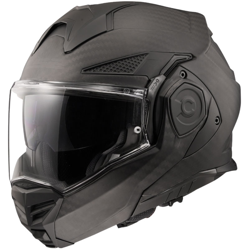 Cască de motocicletă rabatabilă LS2 FF901 Advant X Solid Carbon negru mat