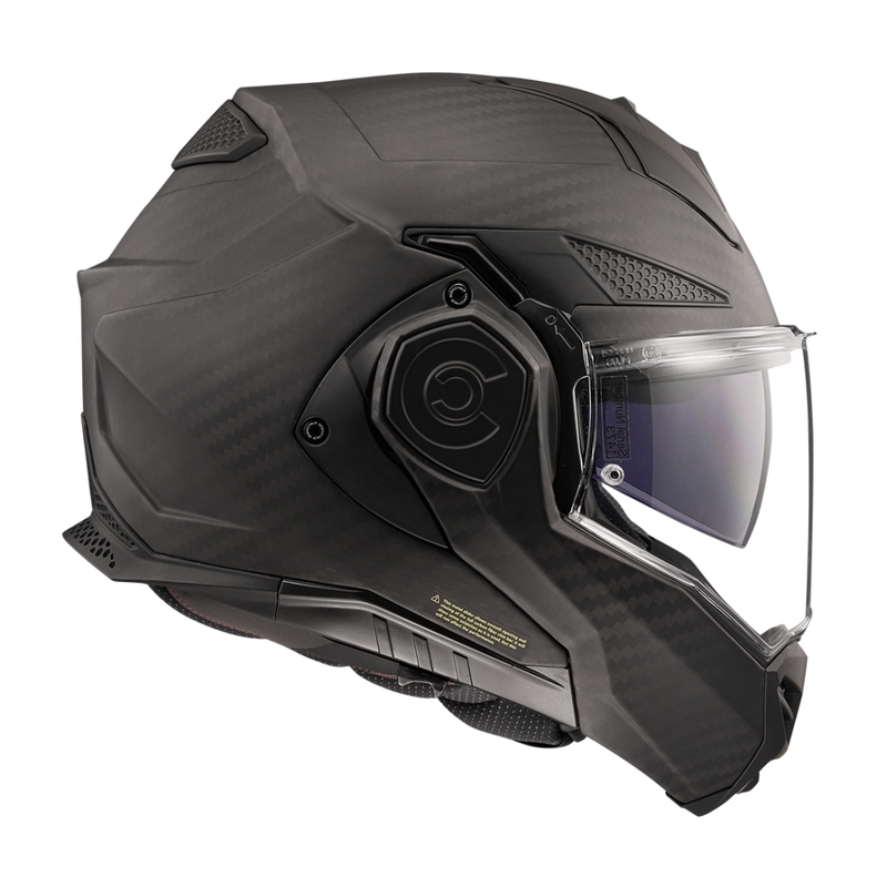 Cască de motocicletă rabatabilă LS2 FF901 Advant X Solid Carbon negru mat
