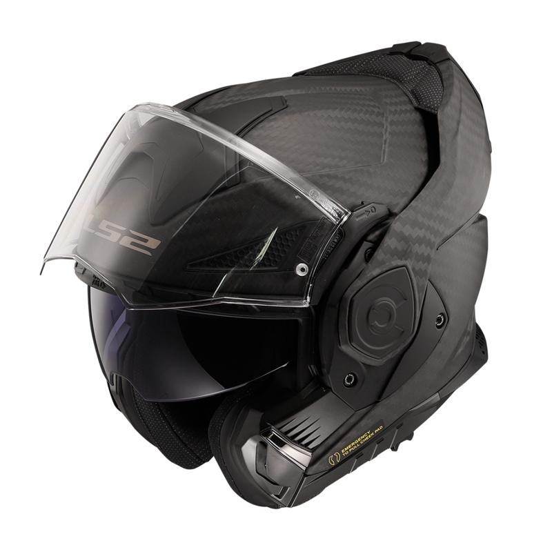 Cască de motocicletă rabatabilă LS2 FF901 Advant X Solid Carbon negru mat