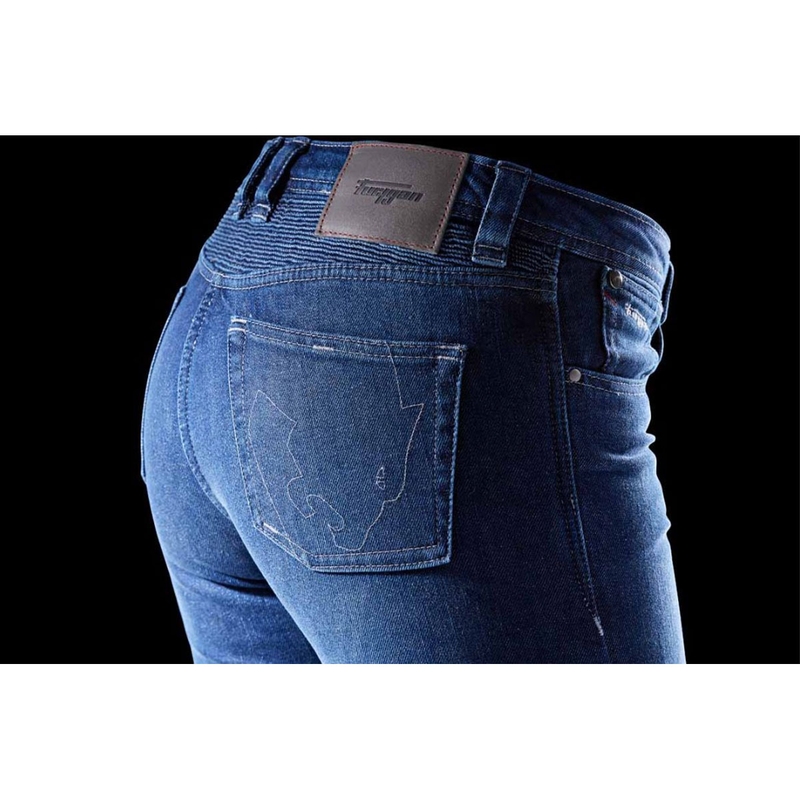 Blugi moto dama Furygan Purdey Evo Slim albastri