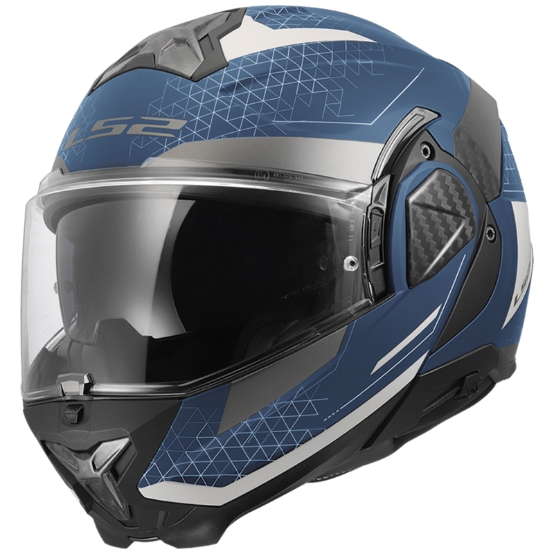 Cască de motocicletă rabatabilă LS2 FF910 Advant II Astral albastru-gri mat