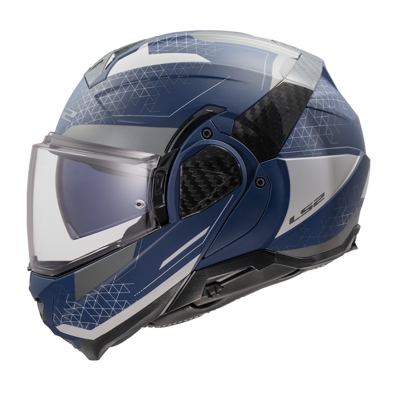 Cască de motocicletă rabatabilă LS2 FF910 Advant II Astral albastru-gri mat