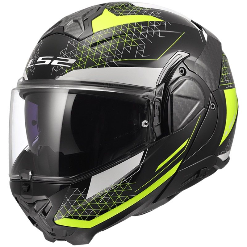 Cască de motocicletă rabatabilă LS2 FF910 Advant II Astral galben fluo