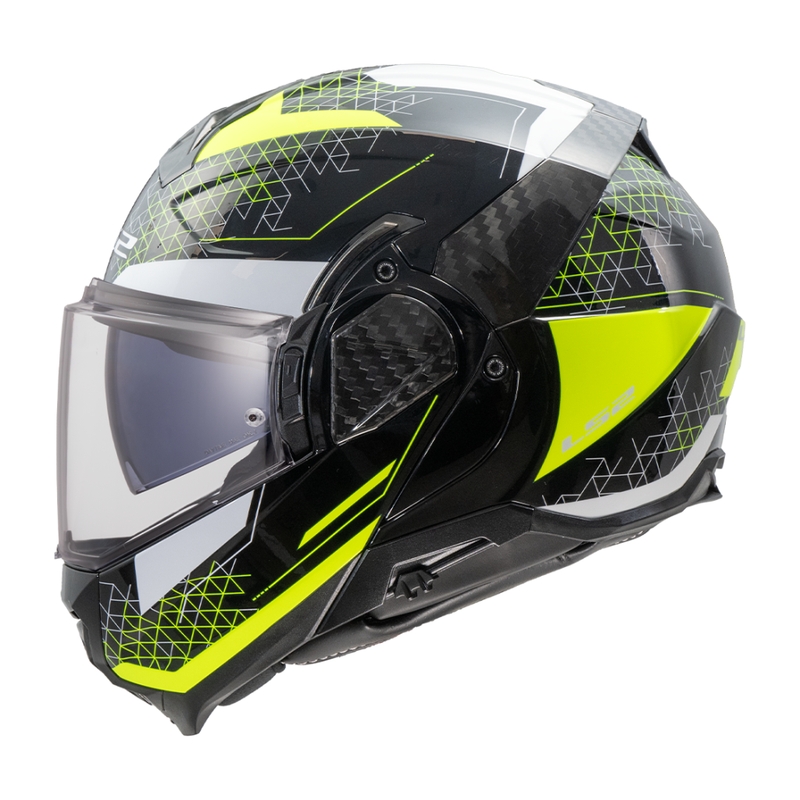 Cască de motocicletă rabatabilă LS2 FF910 Advant II Astral galben fluo
