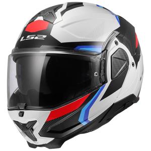 Cască de motocicletă rabatabilă LS2 FF910 Advant II Triple alb-albastru-roșu