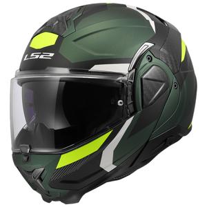 Cască de motocicletă rabatabilă LS2 FF910 Advant II Triple verde olive