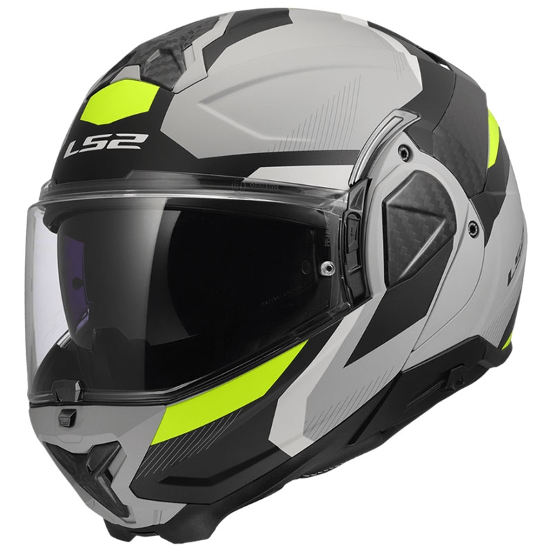 Cască de motocicletă rabatabilă LS2 FF910 Advant II Triple gri deschis