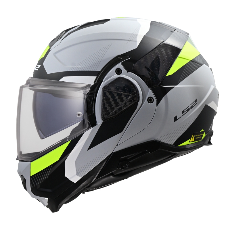 Cască de motocicletă rabatabilă LS2 FF910 Advant II Triple gri deschis