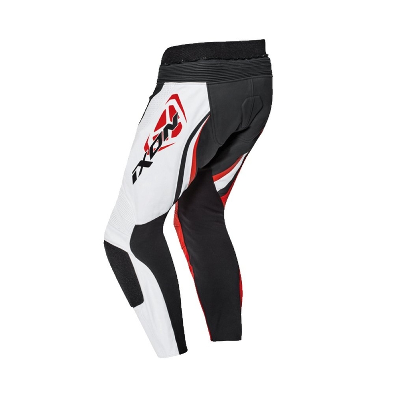 IXON Falcon alb-roșu-negru pantaloni de motocicletă výprodej lichidare