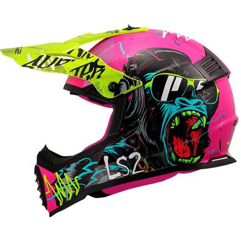 Cască motocross pentru copii LS2 MX437 Fast EVO Mini Gorilla violet