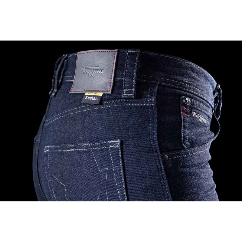 Blugi pentru motociclete Furygan Nikita X Kevlar® Mom Fit pentru femei Albastru închis