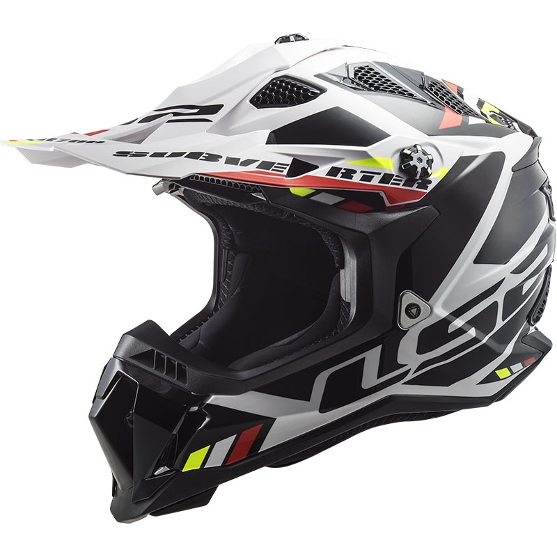 Casca motocross LS2 MX700 Subverter Stomp alb-negru