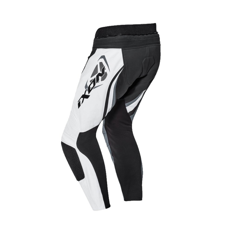 IXON Falcon pantaloni de motocicletă negru-gri-alb-alb