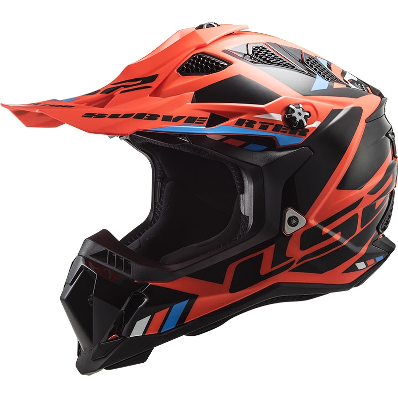 Casca motocross LS2 MX700 Subverter Stomp portocaliu-negru