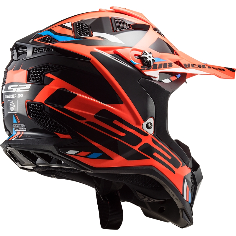 Casca motocross LS2 MX700 Subverter Stomp portocaliu-negru