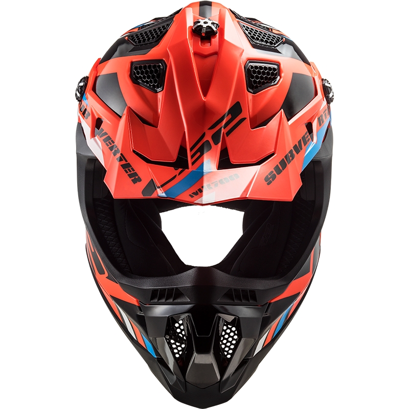 Casca motocross LS2 MX700 Subverter Stomp portocaliu-negru