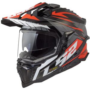 Casca moto Enduro LS2 MX701 Explorer Spire negru-gri-rosu