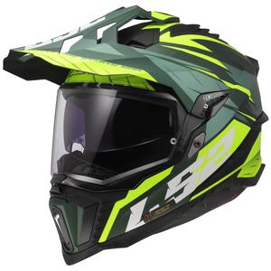 Casca moto Enduro LS2 MX701 Explorer Spire verde-galben fluo