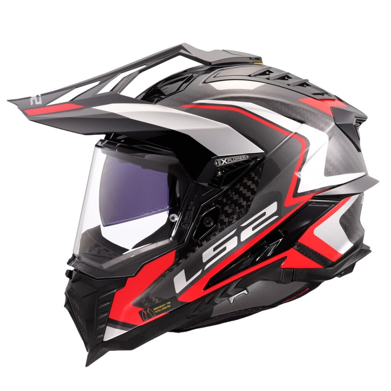 Casca moto Enduro LS2 MX701 Explorer C Frontier II rosie