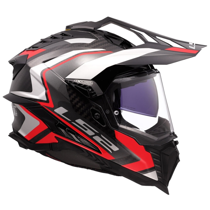 Casca moto Enduro LS2 MX701 Explorer C Frontier II rosie