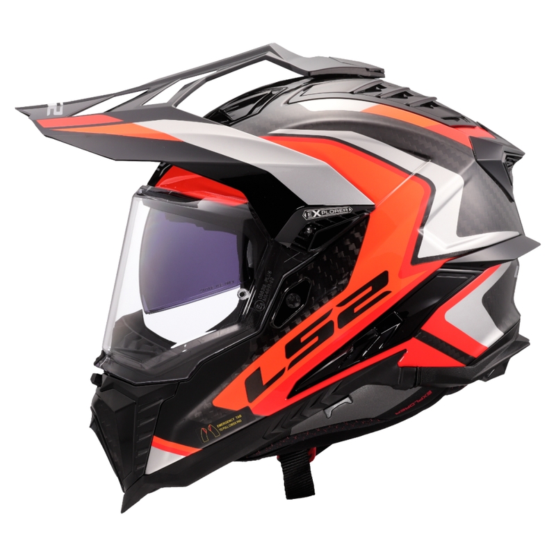 Casca moto Enduro LS2 MX701 Explorer C Frontier II portocaliu