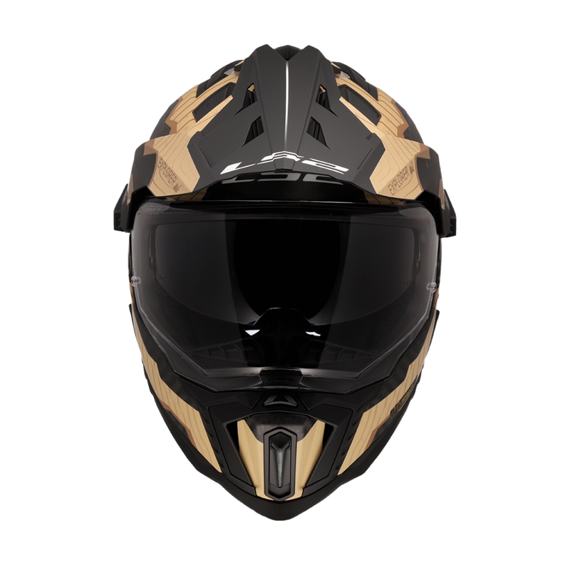 Casca moto enduro LS2 MX701 Explorer C Trick maro-nisip