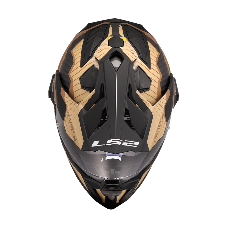 Casca moto enduro LS2 MX701 Explorer C Trick maro-nisip