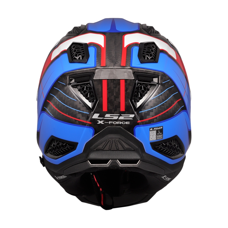 Casca motocross LS2 MX703 X-Force Galuo alb-rosu-albastru