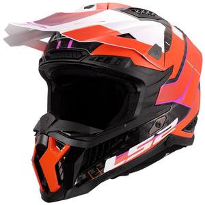 Casca de motocross LS2 MX703 X-Force Galuo portocaliu