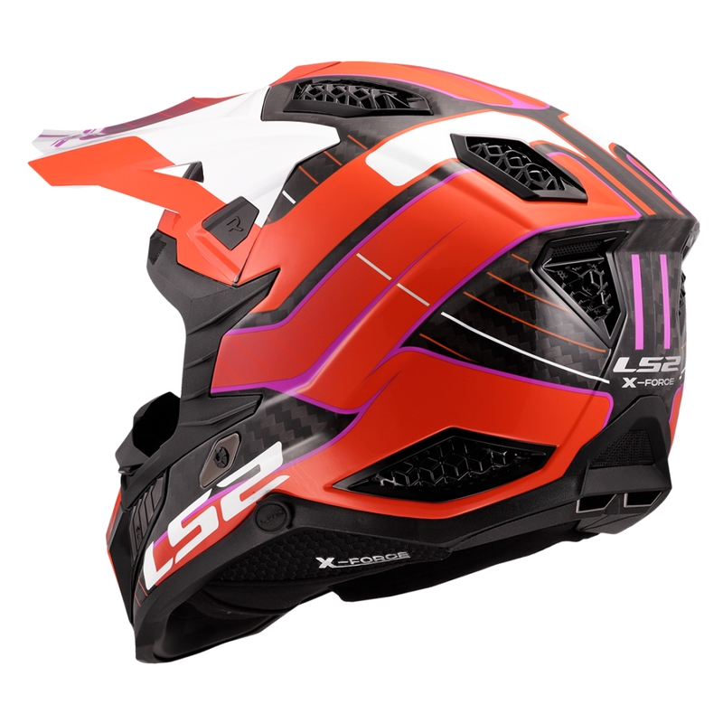 Casca de motocross LS2 MX703 X-Force Galuo portocaliu