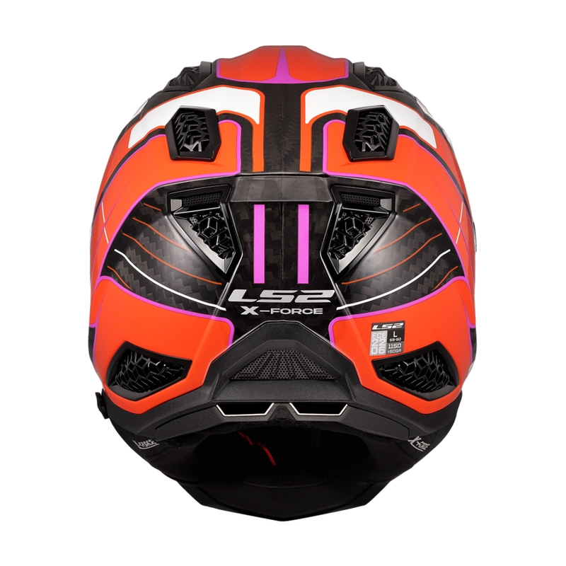 Casca de motocross LS2 MX703 X-Force Galuo portocaliu