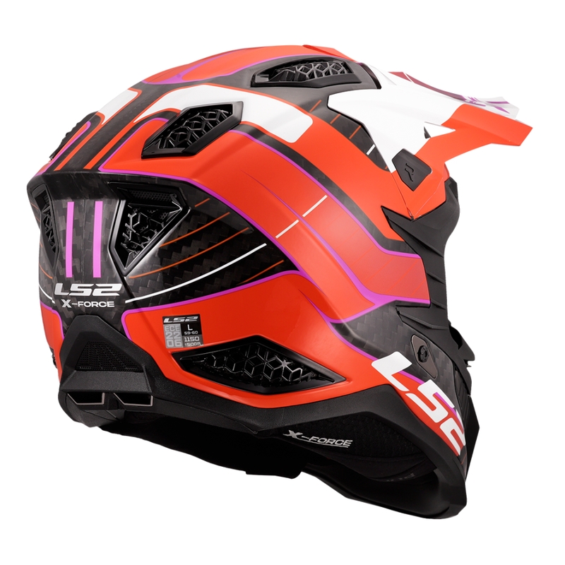 Casca de motocross LS2 MX703 X-Force Galuo portocaliu