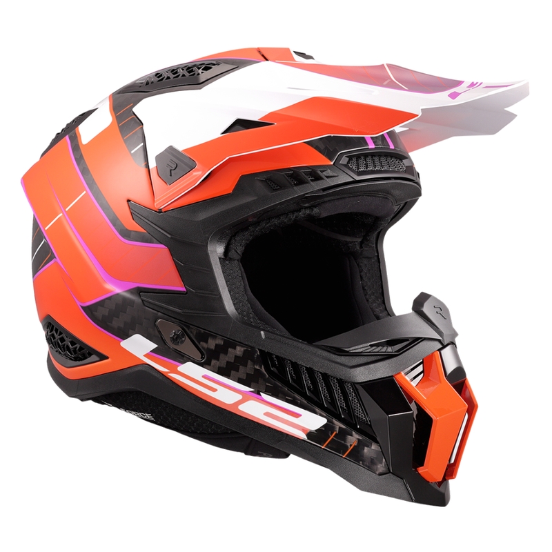 Casca de motocross LS2 MX703 X-Force Galuo portocaliu