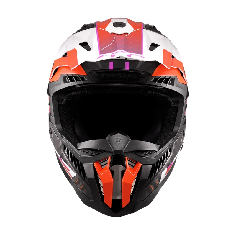 Casca de motocross LS2 MX703 X-Force Galuo portocaliu