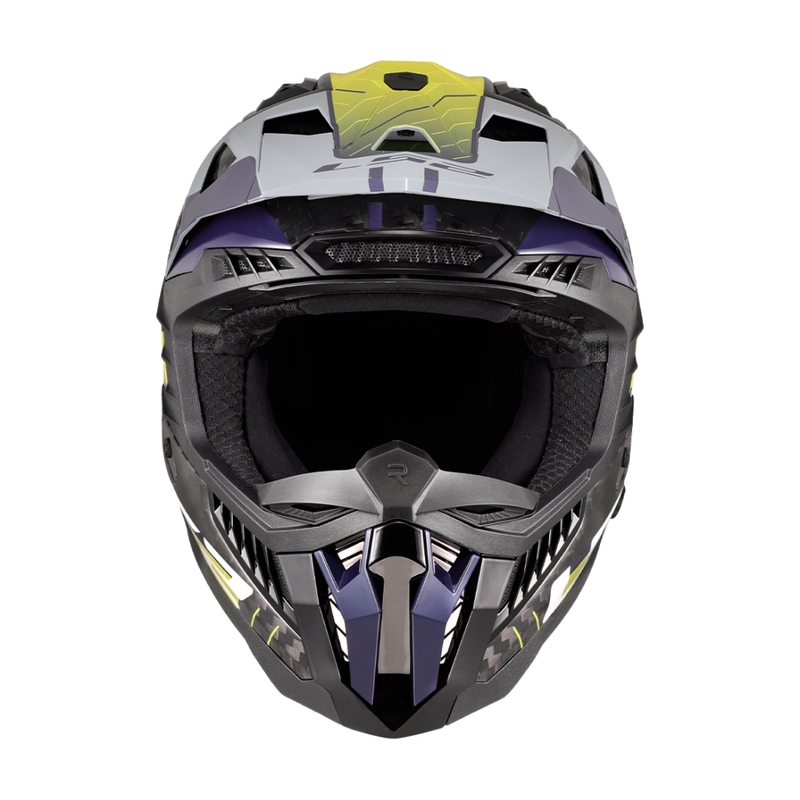 Casca motocross LS2 MX703 X-Force Galuo gri-galben fluo
