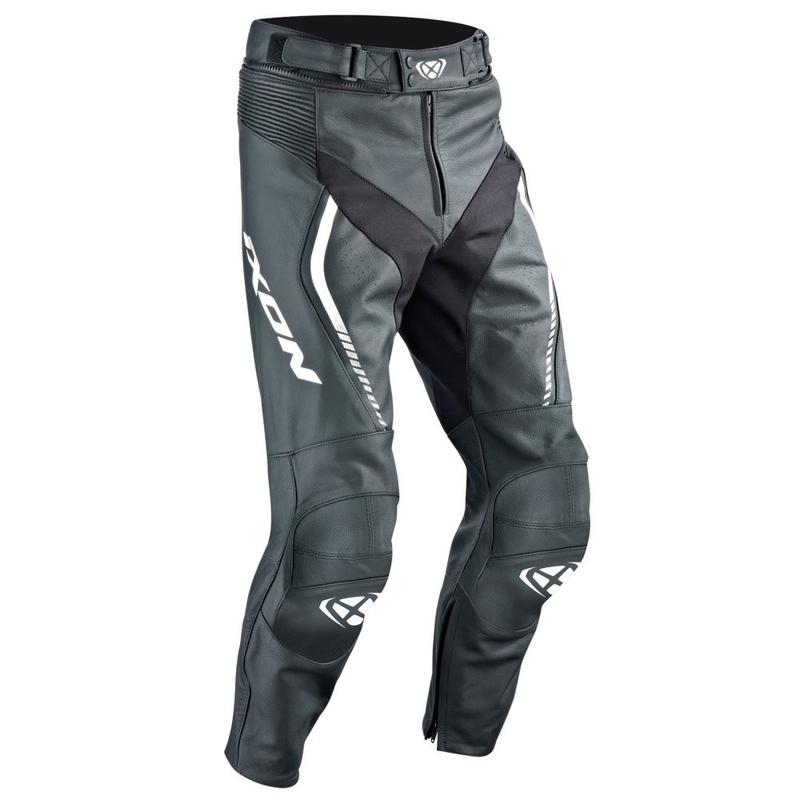 IXON Fighter Pantaloni de motocicletă negru și alb