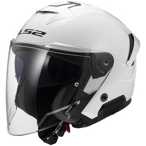 Cască de motocicletă deschisă LS2 OF618 Verso II Alb solid