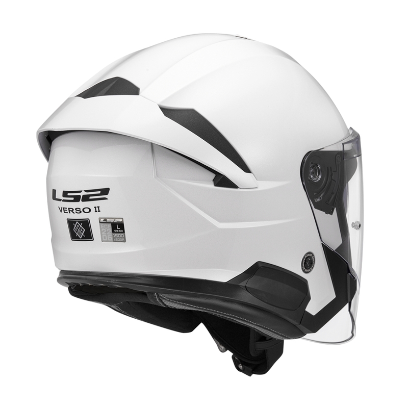 Cască de motocicletă deschisă LS2 OF618 Verso II Alb solid