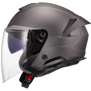 Cască de motocicletă deschisă LS2 OF618 Verso II Titan solid mat