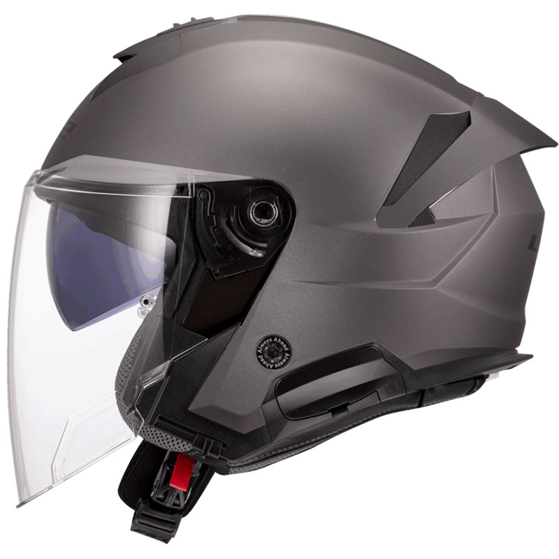 Cască de motocicletă deschisă LS2 OF618 Verso II Titan solid mat