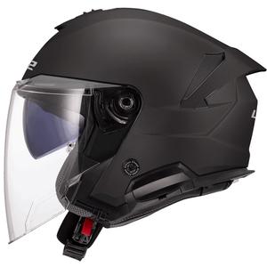 Cască de motocicletă deschisă LS2 OF618 Verso II Solid negru mat