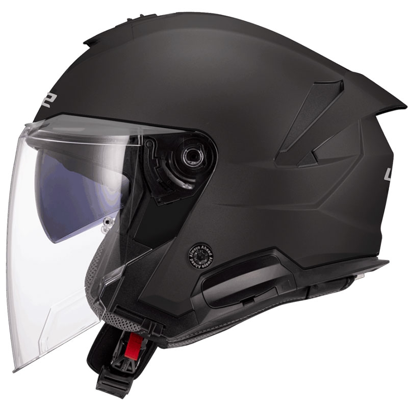 Cască de motocicletă deschisă LS2 OF618 Verso II Solid negru mat
