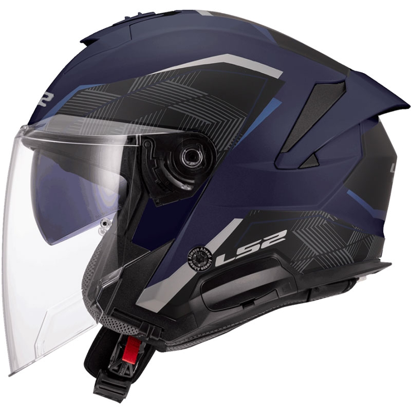 Casca de motociclete deschisa LS2 OF618 Verso II Air albastru inchis