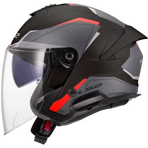 Casca de motociclete deschisa LS2 OF618 Verso II Air negru-rosu