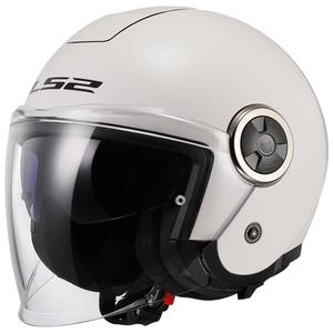 Cască de motocicletă deschisă LS2 OF620 Classy Solid alb