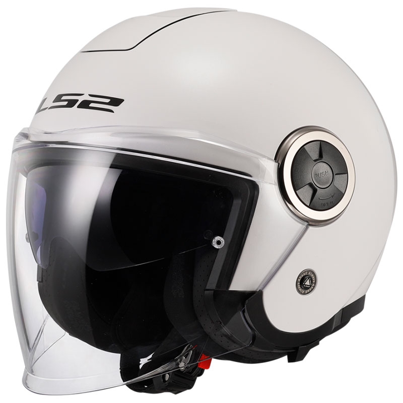 Cască de motocicletă deschisă LS2 OF620 Classy Solid alb
