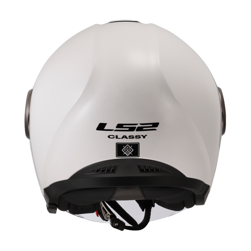 Cască de motocicletă deschisă LS2 OF620 Classy Solid alb
